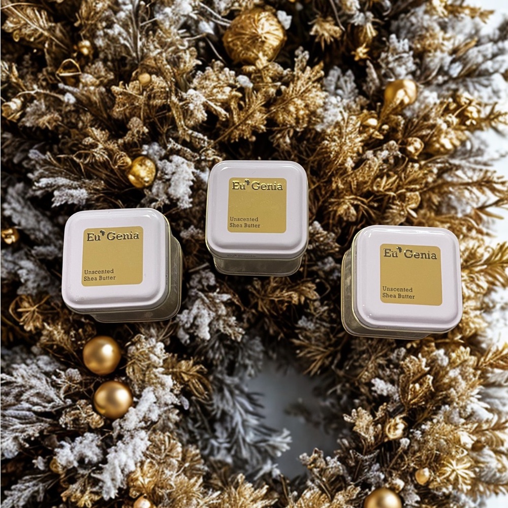 🎁 Eu’Genia Pure Unscented Shea Butter – Holiday Trio Gift Set (3 × 2 oz) - Picture 6 of 9
